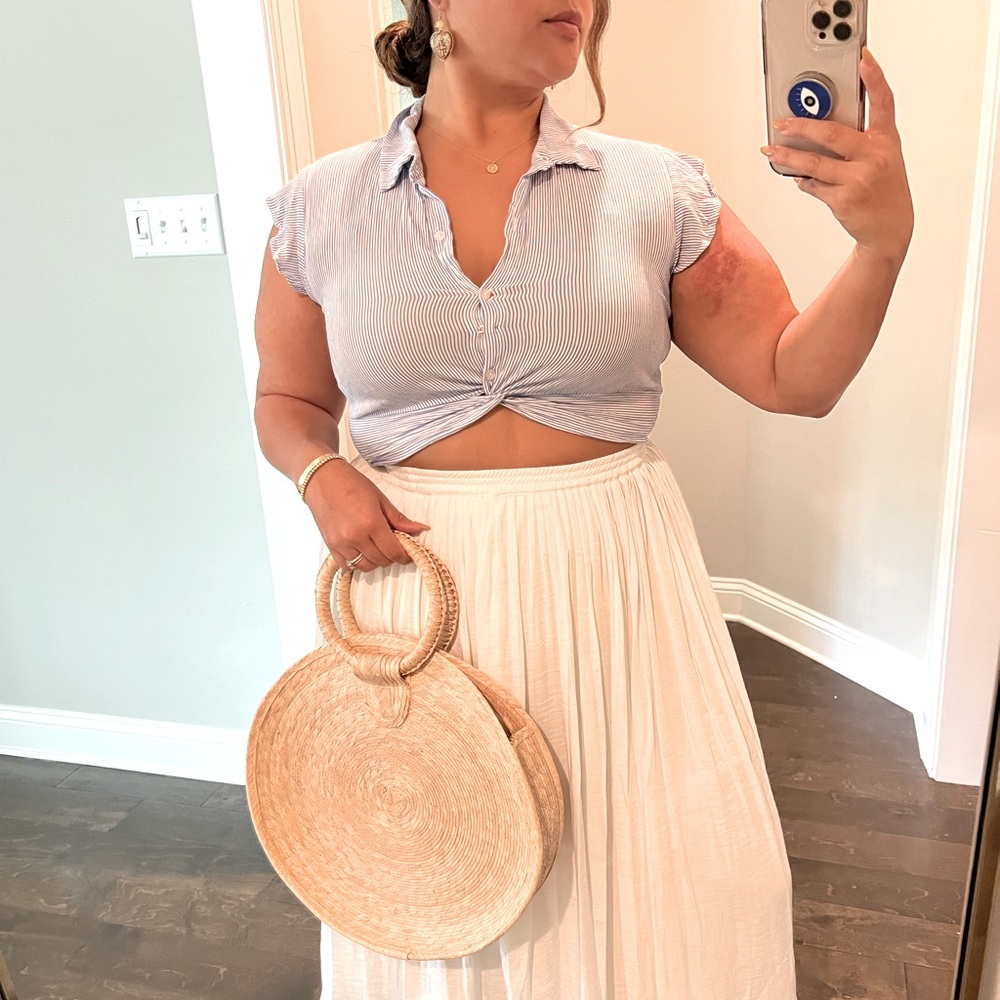 Cropped Striped Blouse